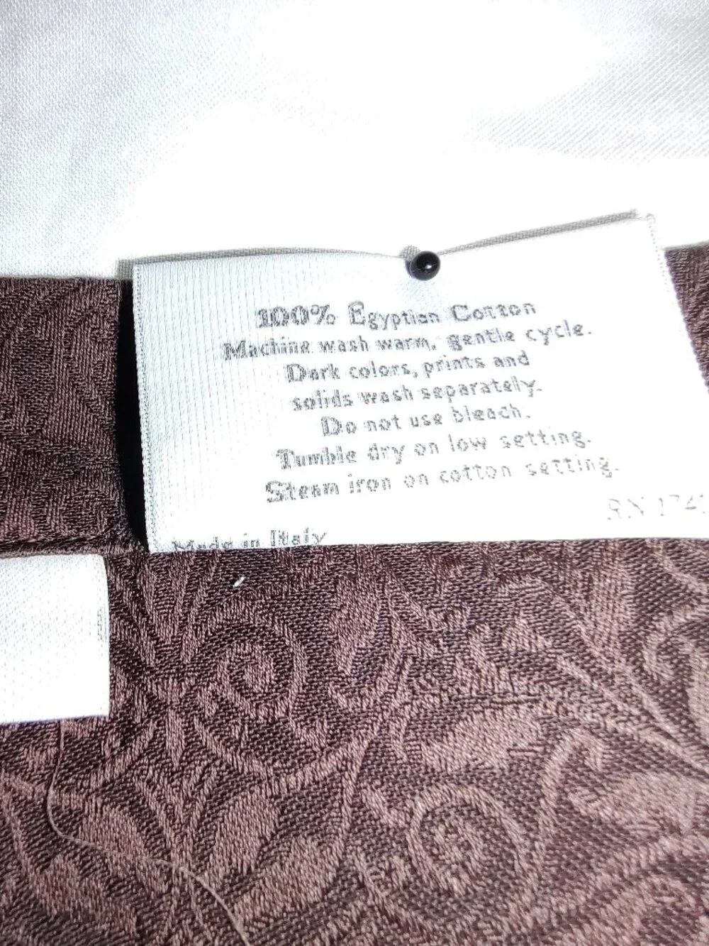 SFERRA ILARIA STANDARD SHAMS 100% EGYPTIAN COTTON 590TC HEMSTITCH FLANGE DK BRN